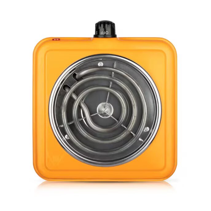 Aragaz Electric 1000 W, AT PERFORMANCE, control temperatura protectie la supraincalzire, Portocaliu